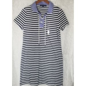 Tommy Hilfiger Beachy Polo Shift Dress Fold collar